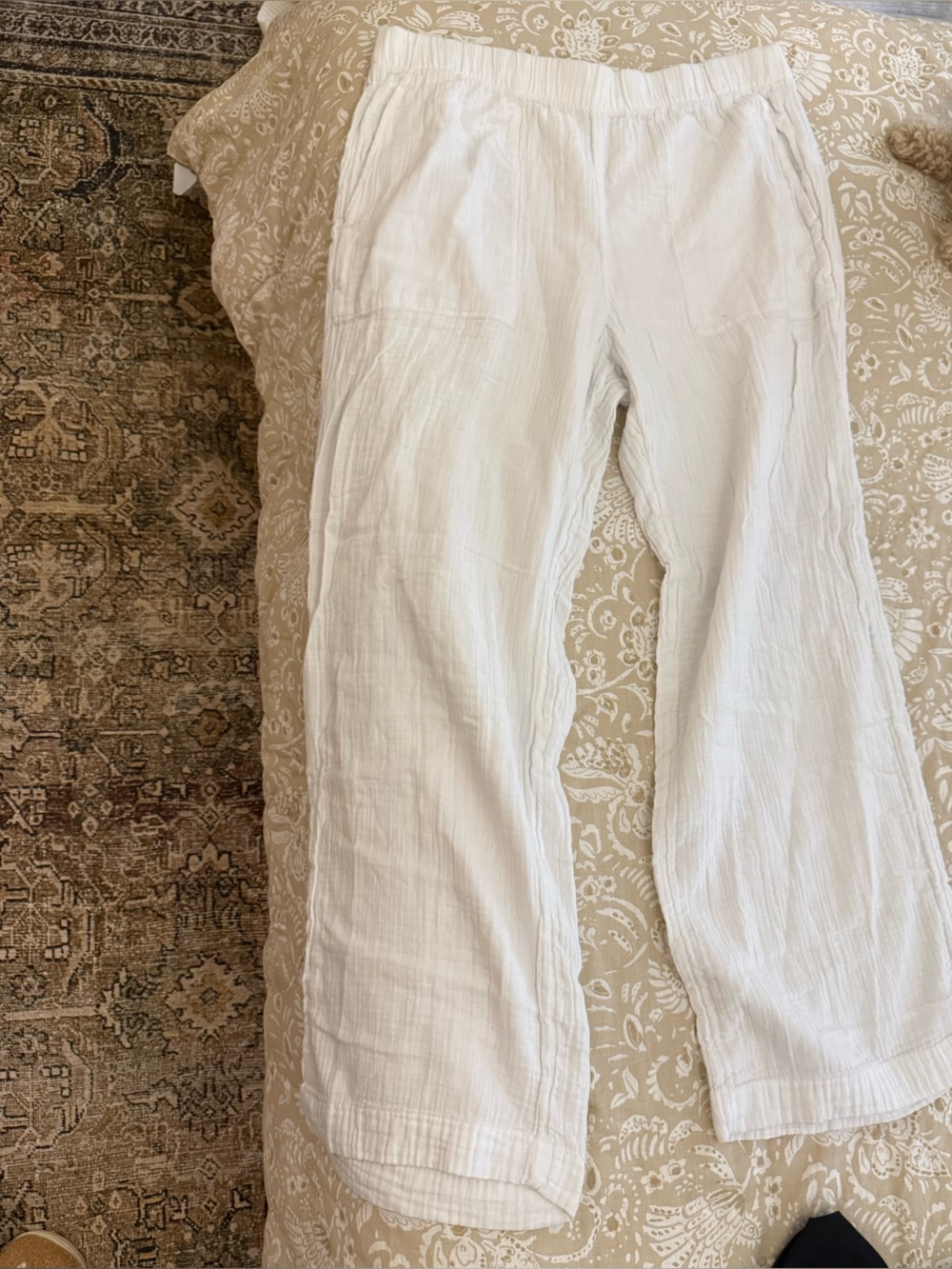 GAP White Cotton Muslin Pants